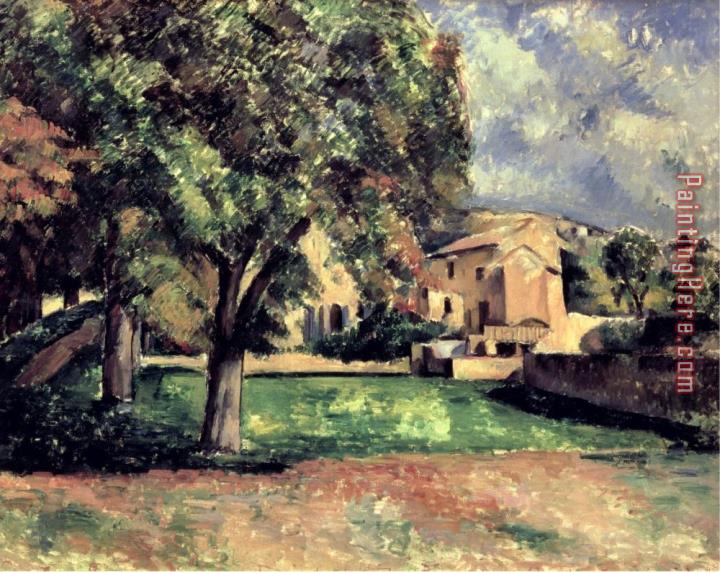 Paul Cezanne Trees in a Park Jas De Bouffan 1885 87